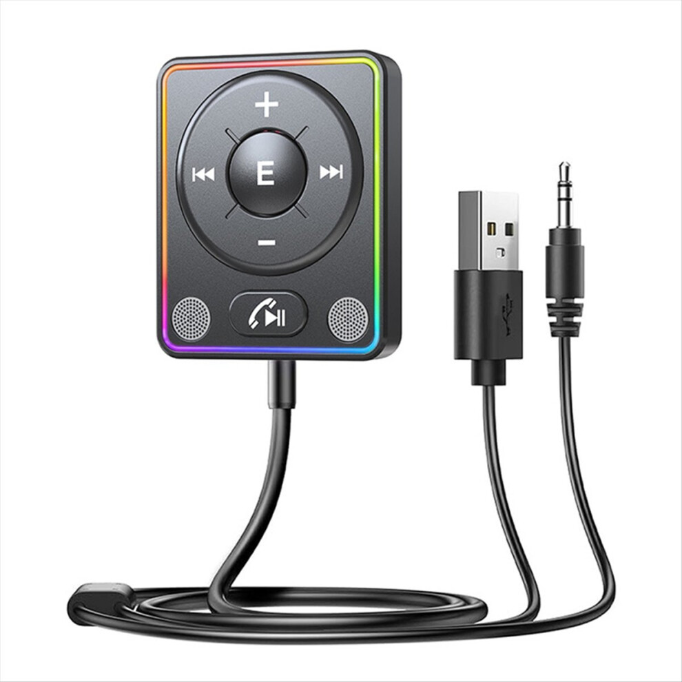 Bluetooth 5.4 Aux Car Adapter [Stronger Dual Mics& Noise Cancellation] Bluetooth Receiver For Car Music/Hands-Free Calls 4852957189071