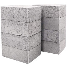 Paquete de 8 bloques de piedra pómez para limpiar parrillas, parrillas, cocinas planas y piscinas.