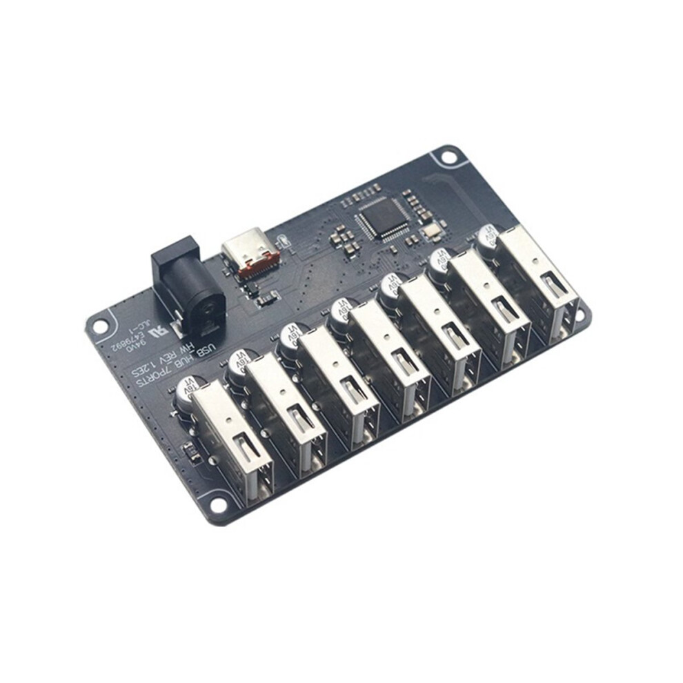 Usb 2.0 Hub Splitter 1 To 7 Ports Usb2.0 Hub Module High Speed 480Mbps Type-C And Dc Power Supply Usb Expansion 4852957132091