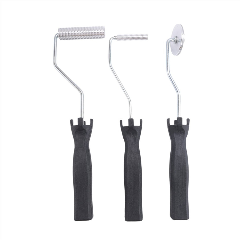 Frp Roller,3Pcs Alloy Hand Lay-Up Tools Fiberglass Bubble Laminating Cleaning And Defoaming Roller Kit Paddle Tool 4852957119368