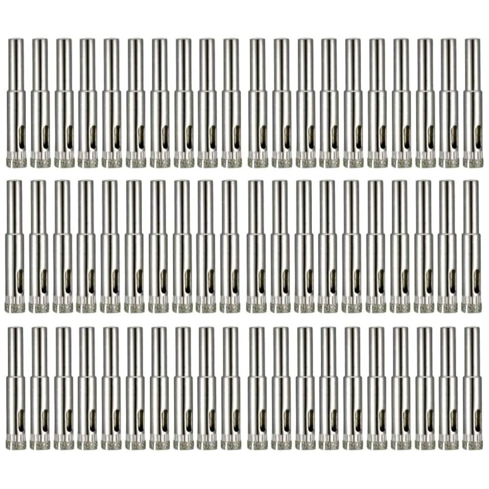 60Pcs Diamond Drill Bit, 8Mm Coated Tip Hole Hollow Core Bits Cutter For Glass Ceramics Porcelain Tile 4852957112758