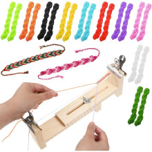 23-teiliges Armband-Herstellungsset, verstellbare Armbandschablone aus Holz mit Skala, 1,5 mm dicke Nylonschnur zum Selbermachen und 2 Klemmen