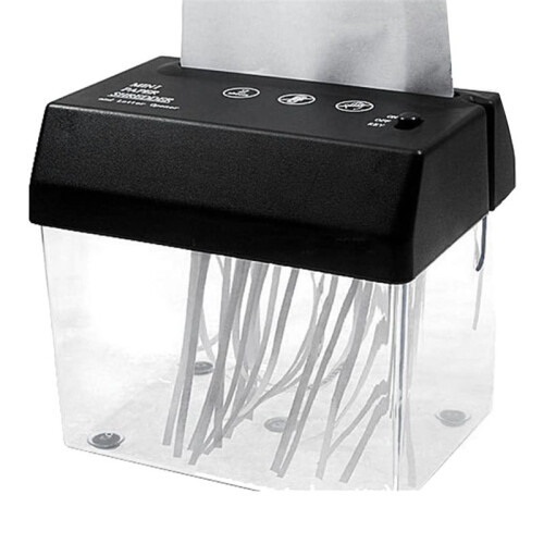 Distruggidocumenti elettrico portatile con batteria USB, strumento per tagliare documenti per casa e ufficio