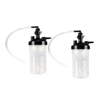 2er-Pack Sauerstoffbefeuchterflaschen, tragbarer Sauerstoffbefeuchter mit 30 cm langem Adapterschlauch
