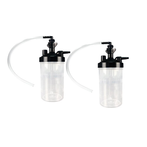 Humidification Rectangular Bottle O2 Port 2 Pack Oxygen Humidifier Bottle, Humidifier Oxygen Bottle with 12inch ...
