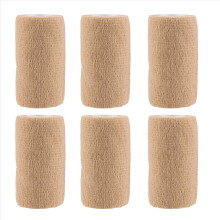 6 Packs First Aid Self Adhesive Cohesive Bandage, 10X450cm, Adherent Wrap, Non Woven Bandage Wrap