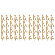 48 mini soportes de exhibición de madera de 12,7 cm, caballetes, tableros de mesa, adecuados para manualidades infantiles y tarjetas de visita.