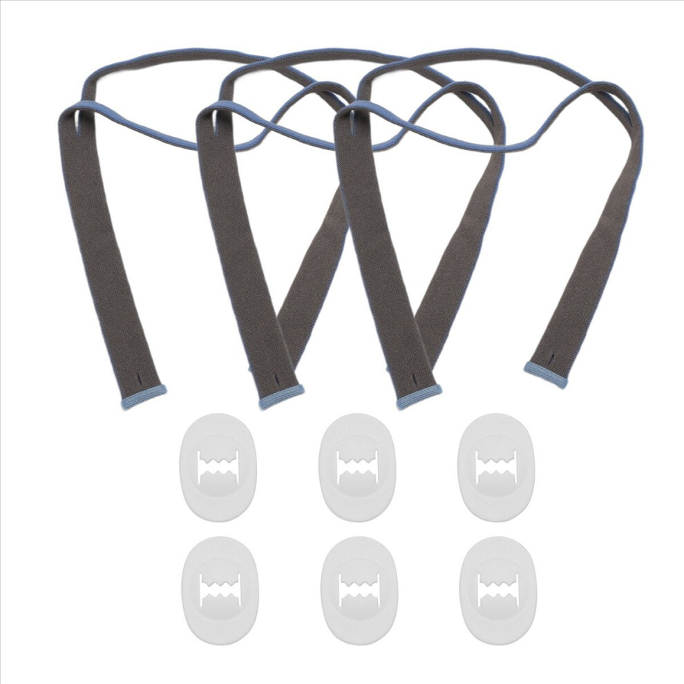 3PCS Replacement Headgear for ResMed Airfit P10 Nasal Pillow CPAP Mask Straps with 6 Adjustment Clips