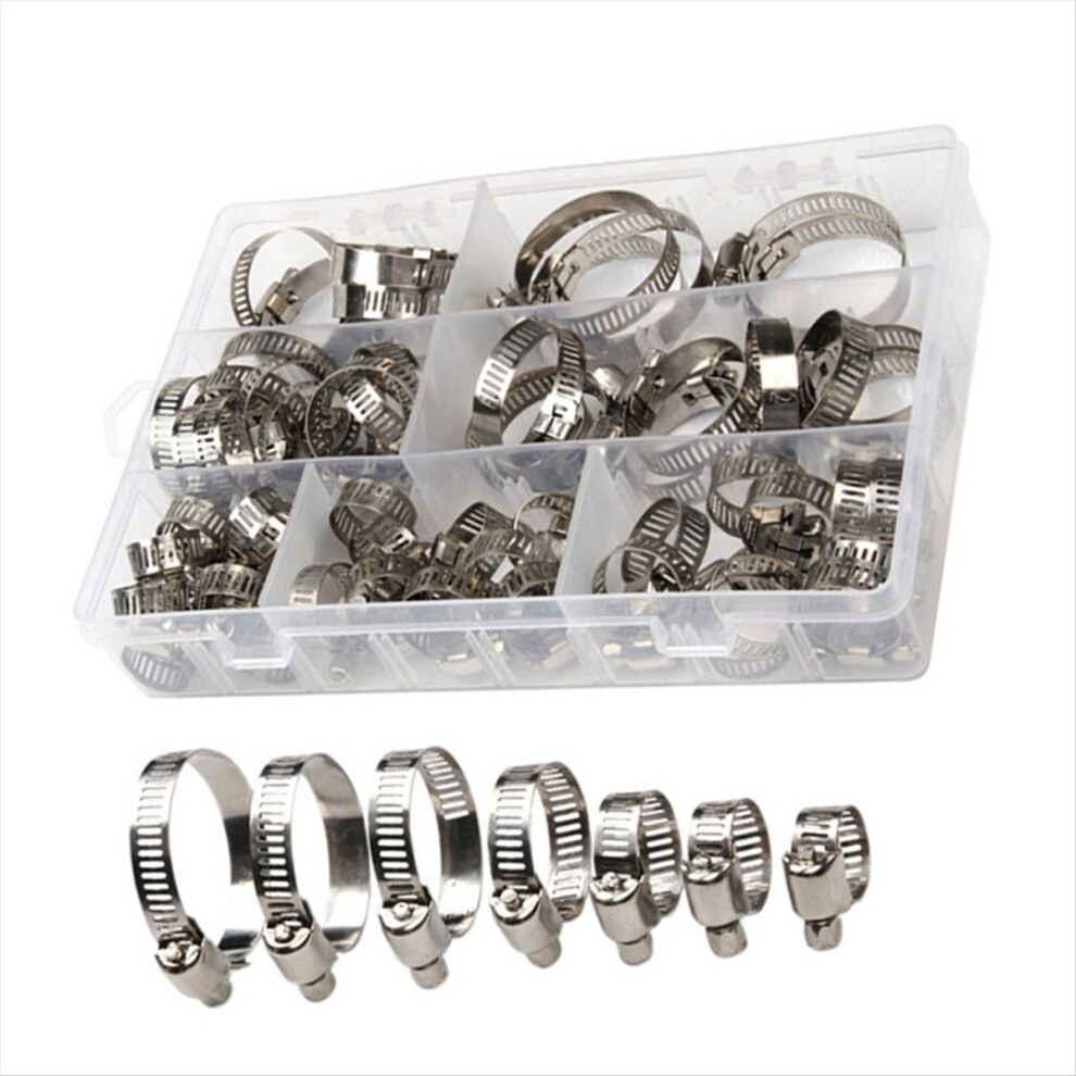 60Pcs 8-38Mm Adjustable Stainless Steel Screw Band Hose Clamps Car Fuel Pipe Clamp Worm Gear Clip 4851586917130