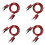 8Pcs Multi-Meter Test Leads Cable Jumper Wire Line Security 4mm Banana Plug Retractable Tool Red Black 1