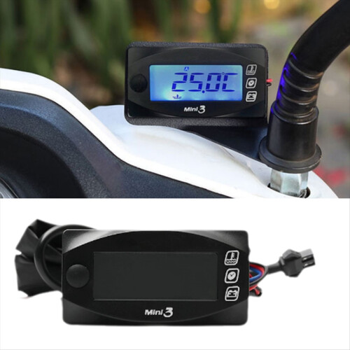 Motorcycles Temperature Voltmeter Time Display Mini LED Digital Instrument Motorcycles Accessories 2