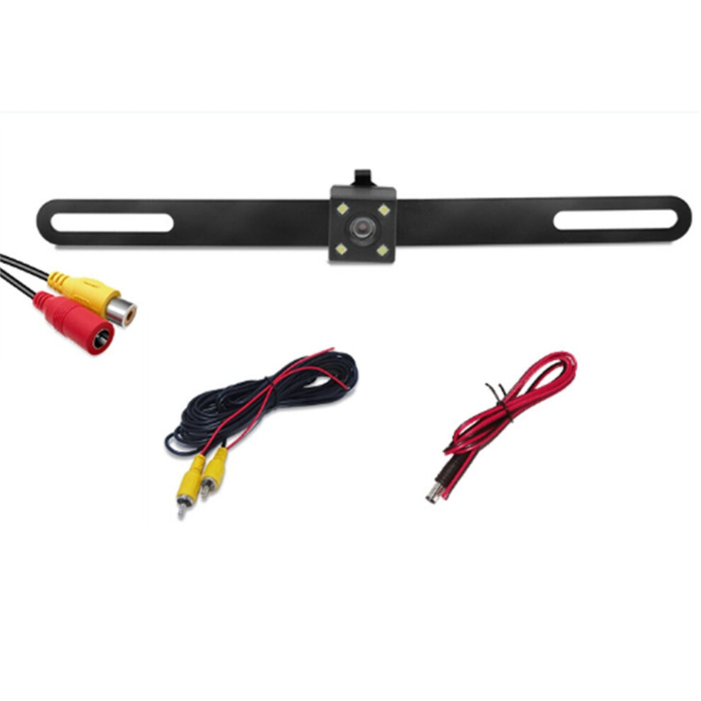Ccd Cvbs Camera Car Rear View Camera With Ruler Line License Plate Bracket Camera Car 4Led Reversing Camera B301 4851586940374