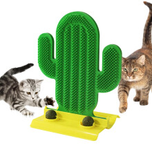Catnip Scratch Pad Cactus Shape Cat Scratch Pad For Small Cats Indoor Interactive Scratcher Toy With Catnip