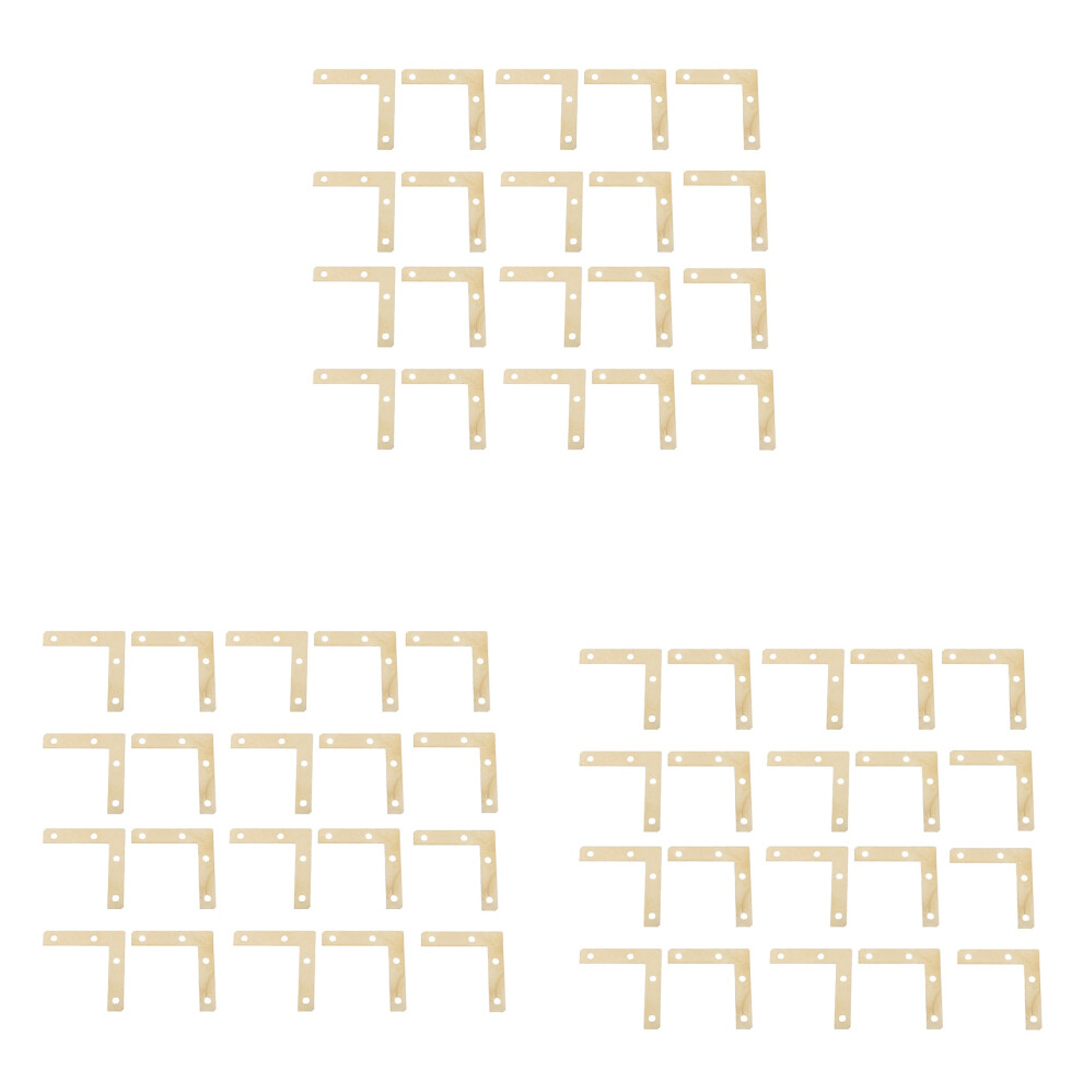 60 Pcs 51Mm Flat Corner Right 90 Angle Bracket Repair Plate Fixing Brace 4852767801613