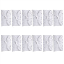 10Pcs/Set Delicate Carved Butterflies Romantic Wedding Party Invitation Card Envelope Invitations for Wedding:White