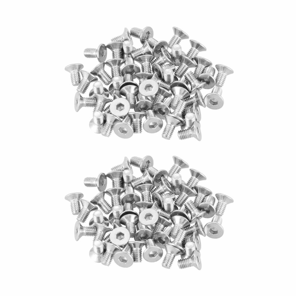 M3 X 6Mm Hex Socket Countersunk Flat Head Screw Bolts 100Pcs 4852767892673