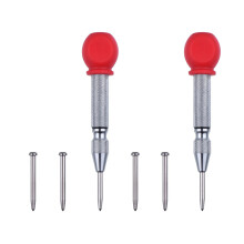 5 Inch Center Hole Punch Marker Scriber Window Puncher Breaker Tool with Cushion Cap and Impact, 4 Pieces Tip Included