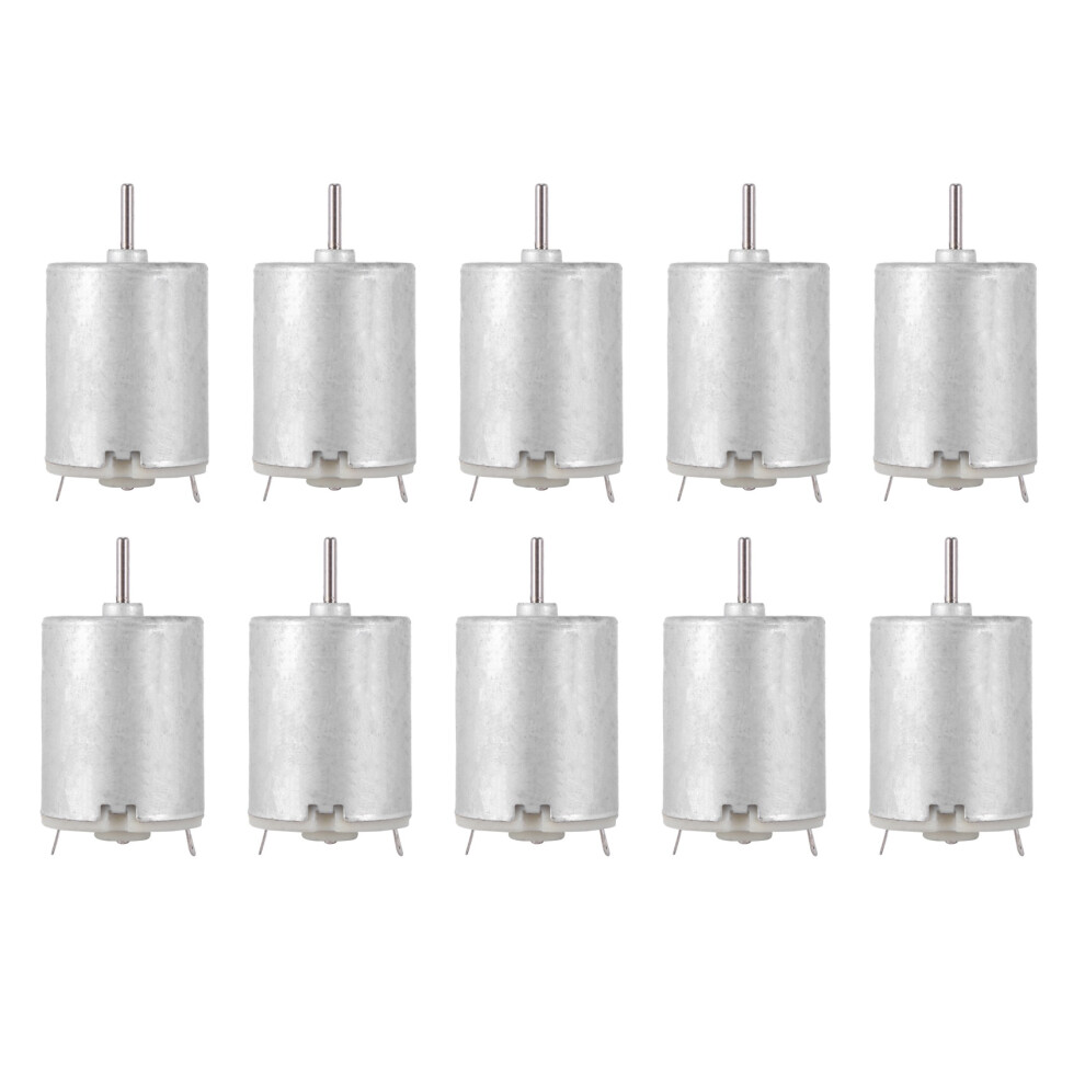 10X 8000Rpm 9V 68Ma High Torque Magnetic Cylindrical Mini Dc Motor Silver 4852767895889