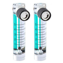 2x 0,1-5 l/min 1 l Sauerstoff-Durchflussmesser mit Regelventil für Sauerstoff-Luft-Gas