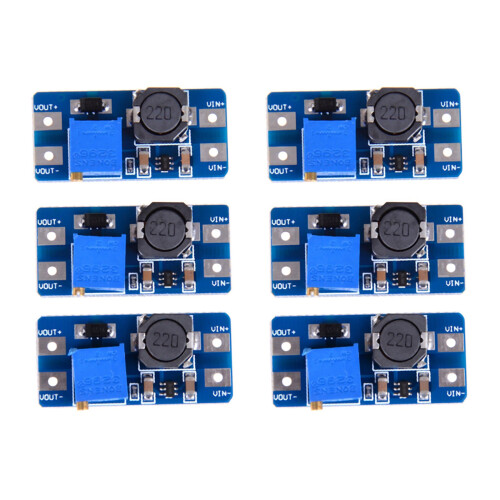 6Pcs Input 2V-24V Dc-Dc 5V/9V/12V/28V Boost Converter Adjustable Step Up Power Supply Pcc Board Moudle