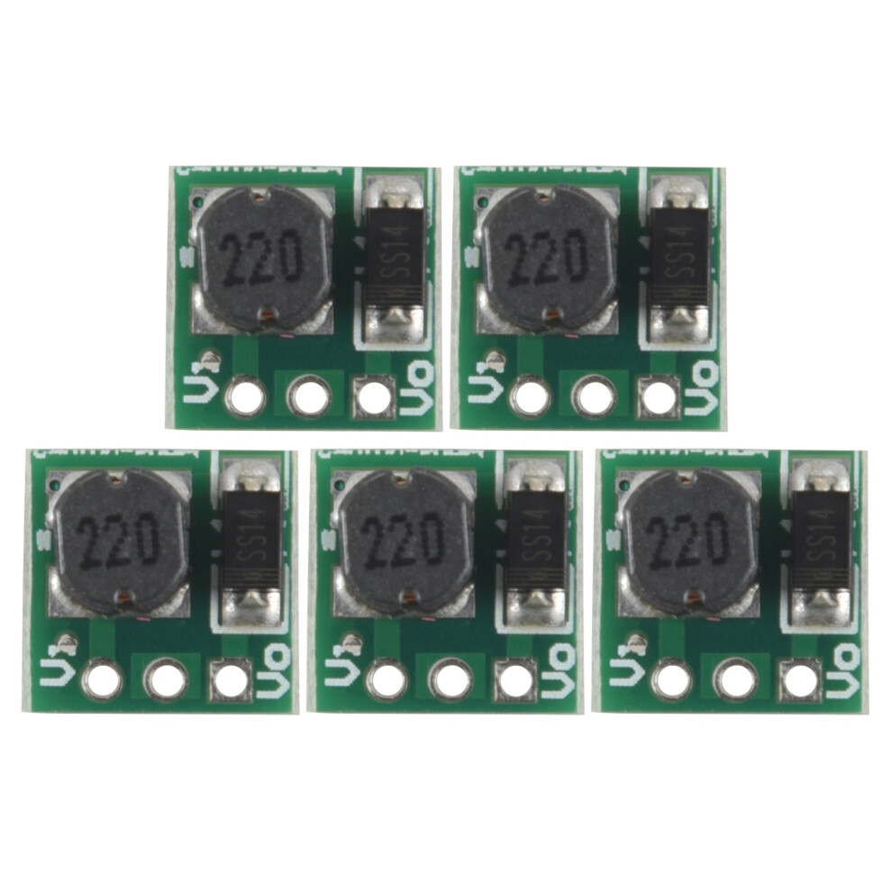 5X 0.9-5V To 5V Dc-Dc Step-Up Power Module Voltage Boost Converter Board 1.5V 1.8V 2.5V 3V 3.3V 3.7V 4.2V To 5V Green 4853965524472