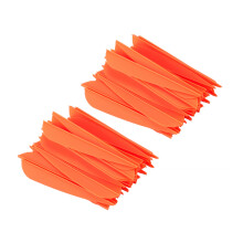 Arrows Vanes 4 Inch Plastic Fletching for DIY Archery Arrows 100 Pack(Orange)