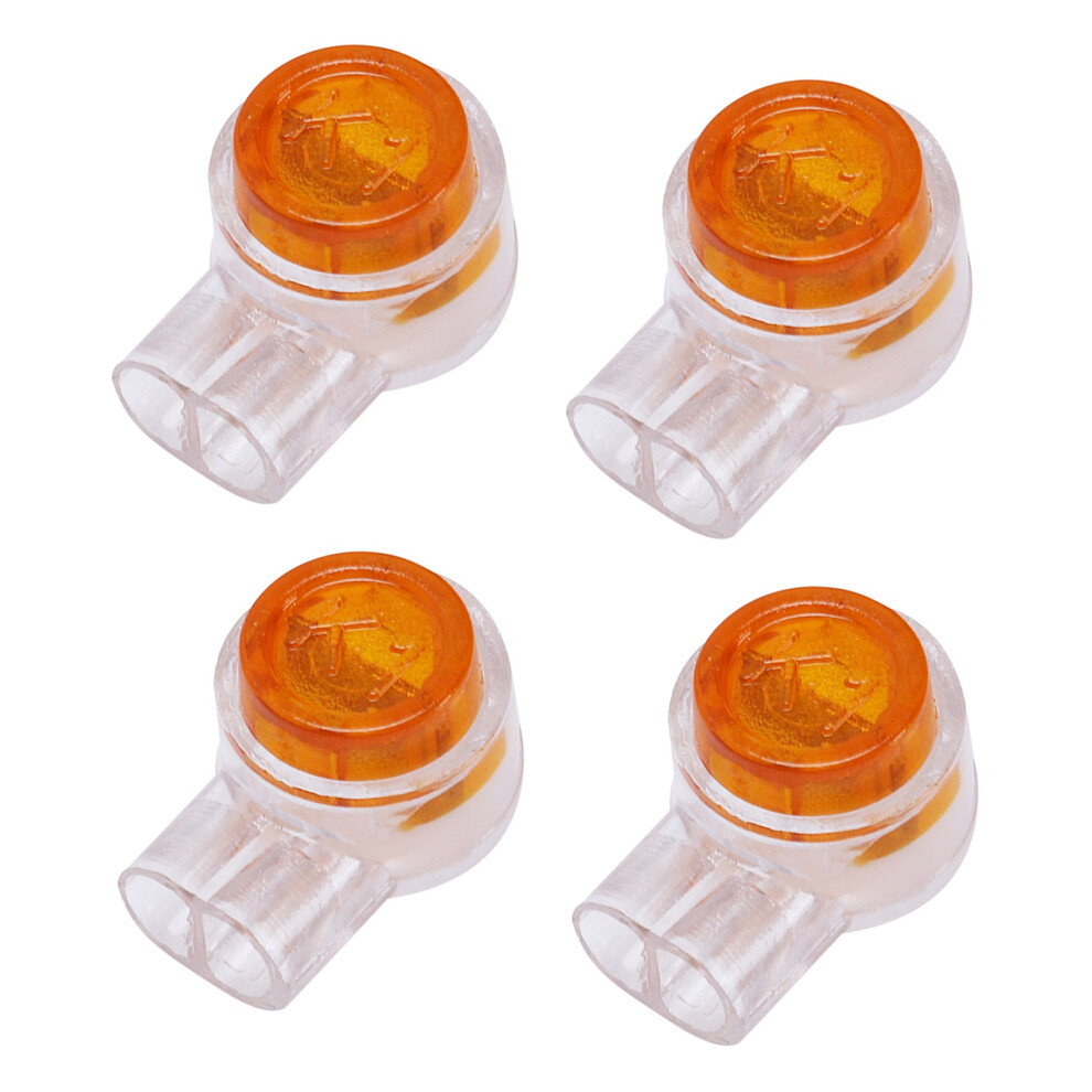 200 Pieces Button Gel Filled Phone Wire Butt Splice Uy Connector 2 Port Yellow 4852767805529