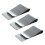 3X Money Clip, Stainless Steel Silver 1