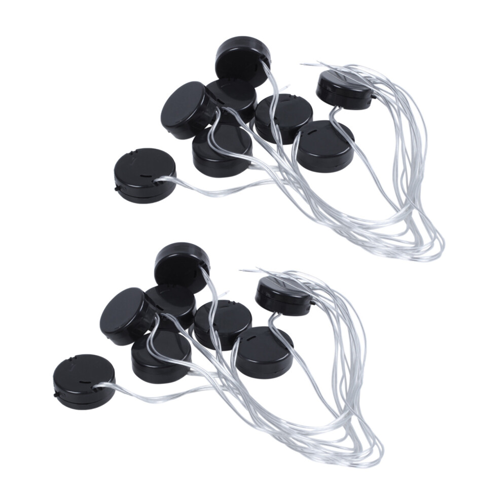16Pcs Black Wire Lead 2X3v Cr2032 Coin Cell Button Battery Holder Case 4852767828627