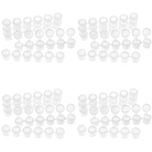 80 Strips 480 Pots 5Ml 6 Cups Mini Empty Paint Pot Pod Strips Paint Strips Arts and Crafts Plastic Storage Containers