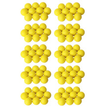 100 Stück gelbe, weiche, elastische PU-Golfbälle für Indoor-Übungen