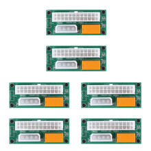 6-balenie dvojitých PSU viacnásobných napájacích adaptérov, Add2Psu ATX 24-pinový na Molex 4-pinový konektor pre BTC Miner