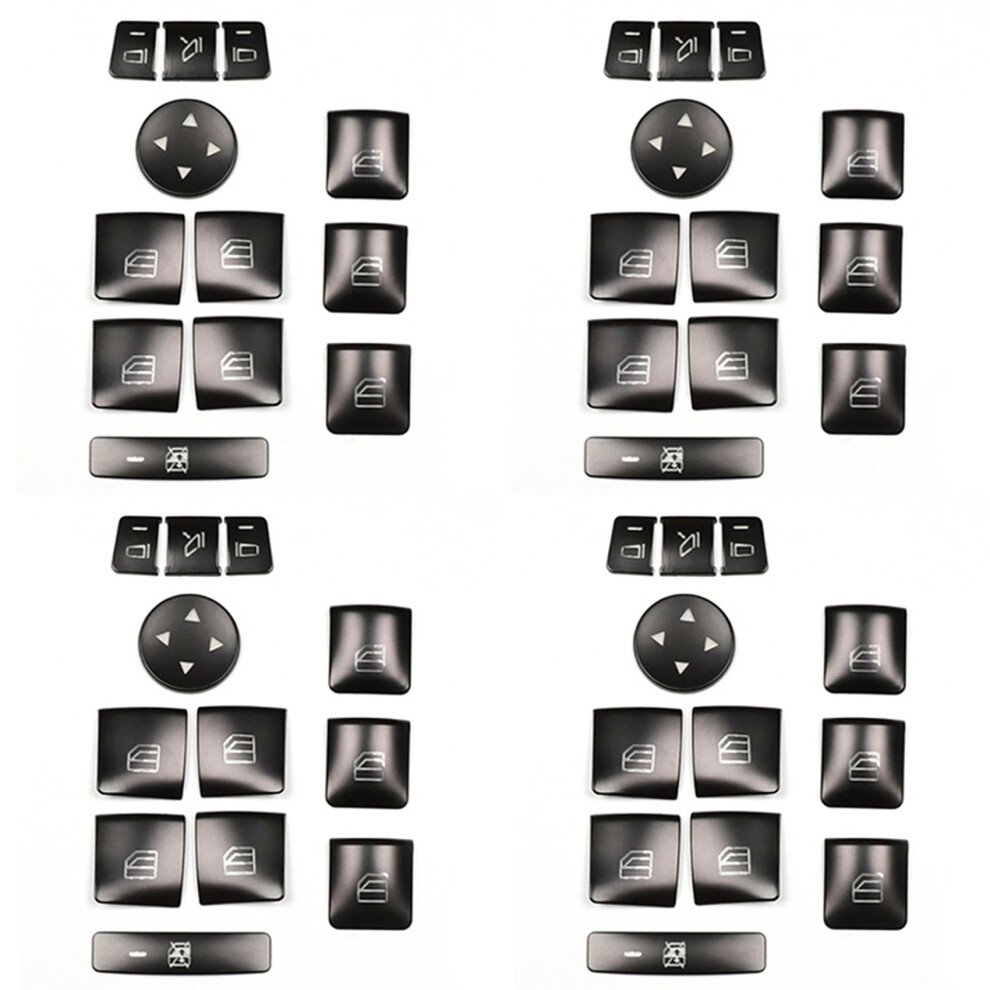 48Pcs Car Door Armrest Window Switch Button Trim Cover Sticker For Ml C E G Class W204 X166 4852767838534