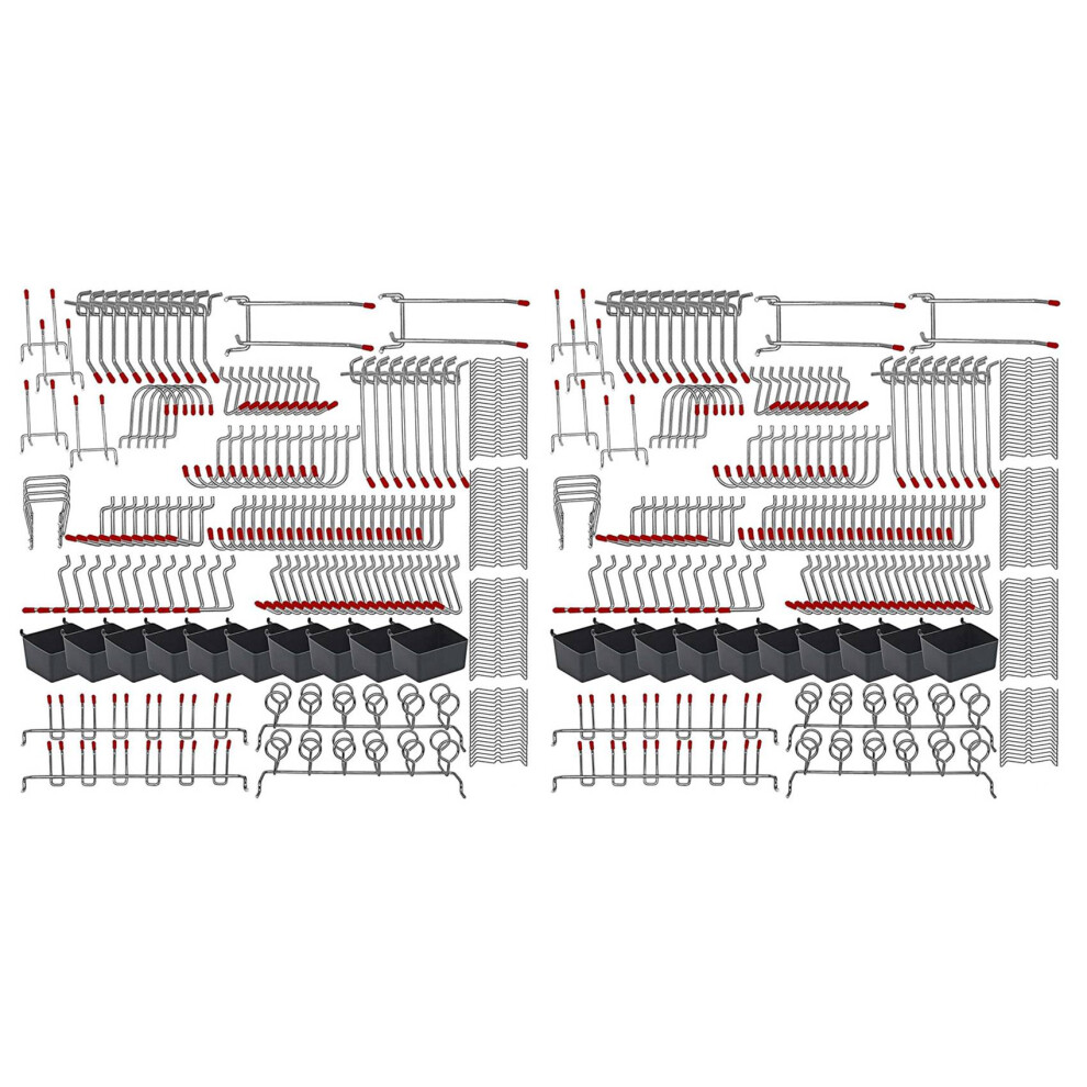 456 Pcs Pegboard Hooks Assortment With Metal Hooks Sets, Pegboard Bins, Peg Locks For Organizing Storage System Tools 4852767841206