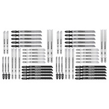 50 Pcs T Shank Jig Saw Blade Set, T-Shank Blades for Wood, Plastic and Metal Cutting