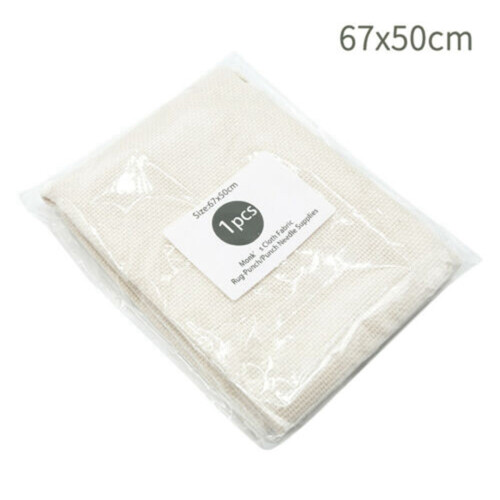 2X Χειροποίητο βαμβακερό νήμα Monks Cloth Punch Needle DIY ύφασμα κεντήματος 67X50cm 1