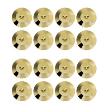 16 Pcs Universal Copper Speaker Spikes Pads Speaker Shock Base Pad Isolation Stand Feet Cone Base Mats Floor 25 x 4mm