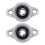 2 cuscinetti a cuscinetto con cuscinetto a sfere con flangia interna da 10 mm e foro KFL000 1