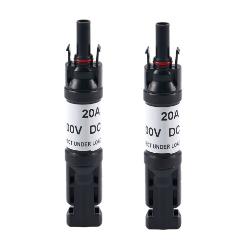 2X 20A In-Line Diode Connector IP67 Solar Panel Cable Connectors