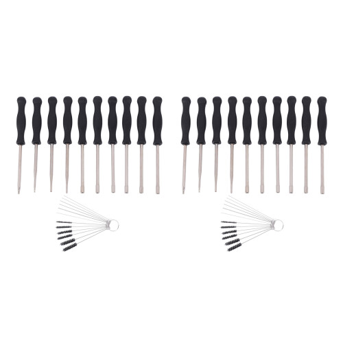 20 Pcs Tune Up Carburetor Adjusting Screwdriver Tool Kit with Cleaning Needles Brushes for