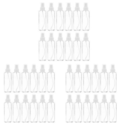 36 Pack Fine Mist Clear Bottles 120 Ml (4 Oz) with Pump Cap, Reusable and Refillable Empty Plastic Bottles