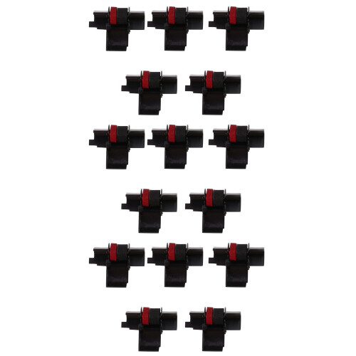 IR-40T (15 Pack) Compatible Calculator Printer Ribbons Ink Roller - Black & Red