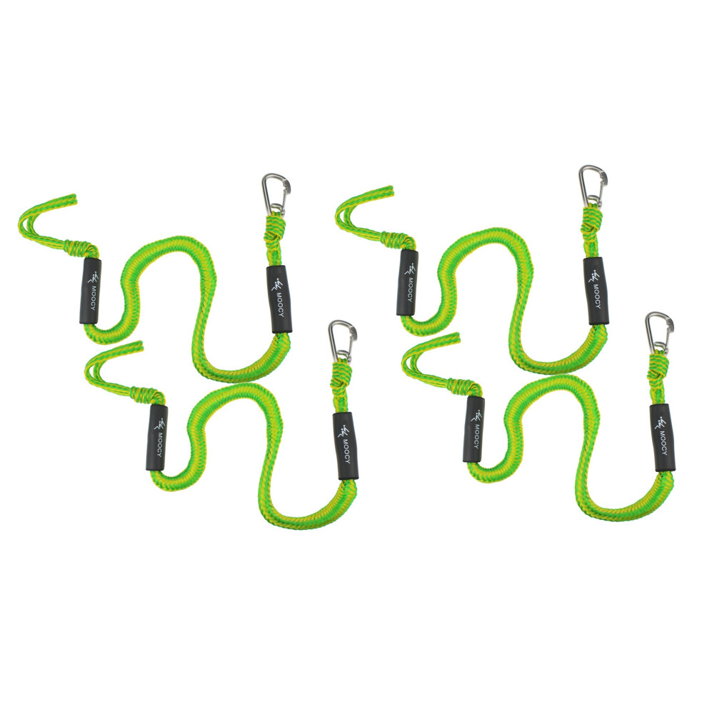 4-Pack Boat Bungee Dock Line With Hook Mooring Rope Boat For Boats Pontoon Jet Ski Waverunner Kayak 4852767850505