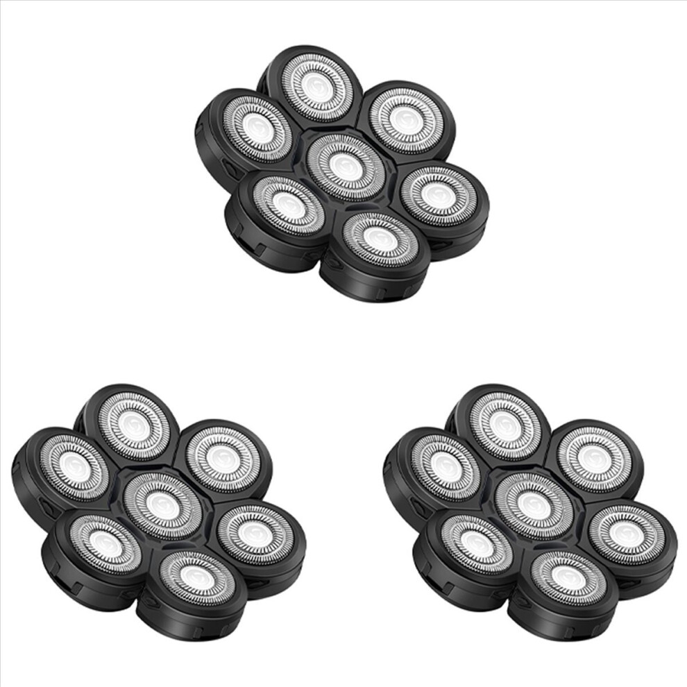 3X 7D Electric Shaver Replacement Head Bald Replacement Shaver Blade Electric Shaver Head Shaver Replacement Blade