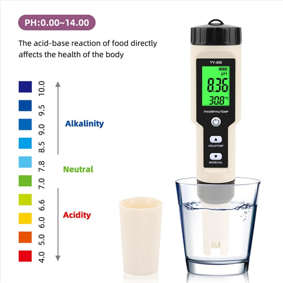 3X New Yy-400 Hydrogen Ion Concentration Water Quality Test Pen Ph/Orp/H2 And Tem 4 In 1 Digital Drinking Water Meter 4852767878608
