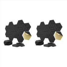 24 Pack Self-Adhesive Acoustic Panels,Hexagon Sound Proof Foam Panels Sound Proofing Padding for Wall Used for Studio A