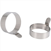4 Pcs Stainless Steel Egg Rings for Frying Eggs Egg Shaper Non-Stick Omelette Mold Includes 1 Egg Separator Kitchen Cooking Tools