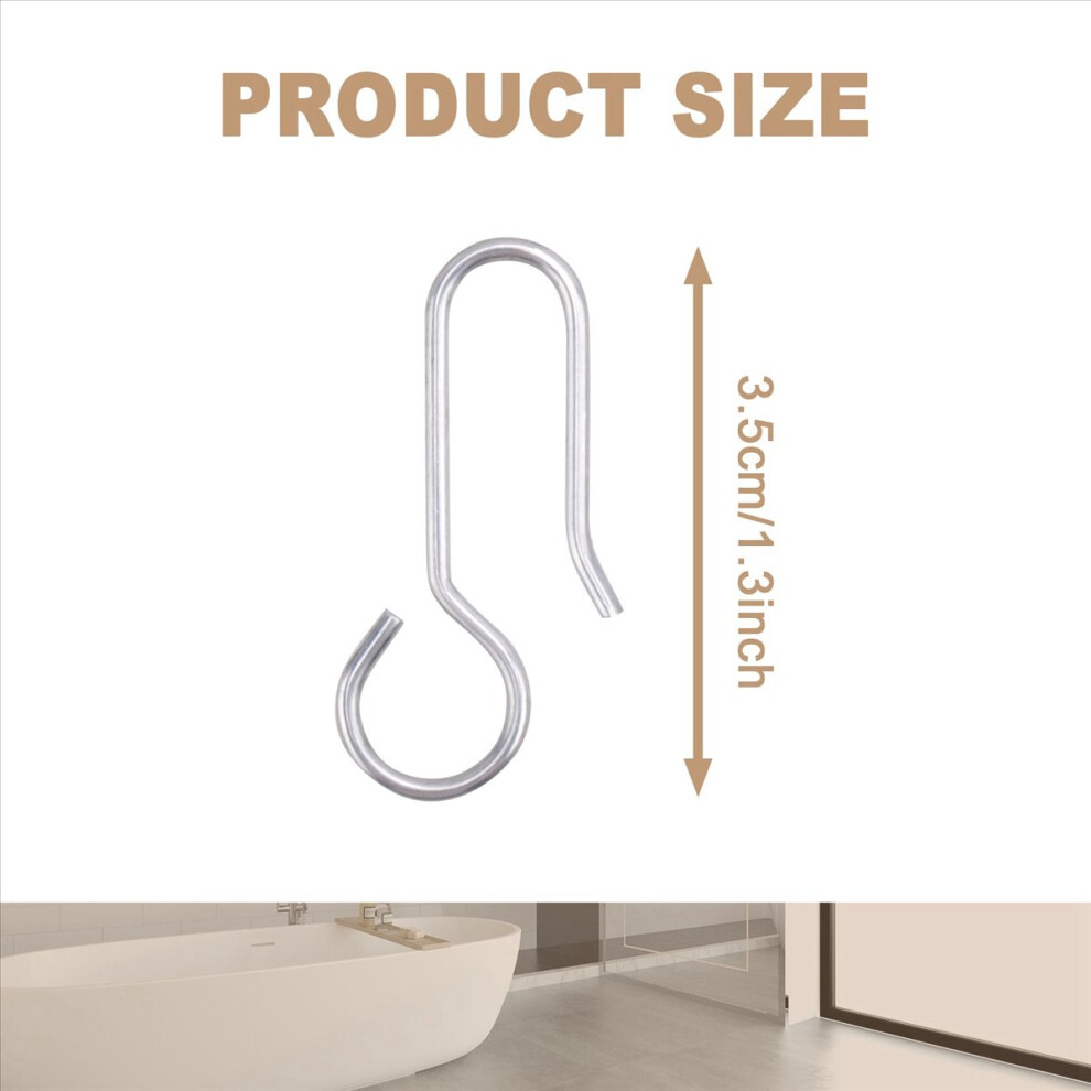 240 Pcs Metal Curtain Track Hooks S Shaped Small Curtain Hooks Steel Drape Wire Hooks For Ceiling Curtain Drapery Track 4852767875195