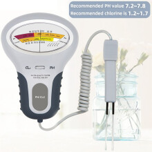 2-in-1 pH-Chlormessgerät, Chlortester, pH-Tester, Gerät zur Prüfung der Chlorwasserqualität (CL2) für Pool und Aquarium
