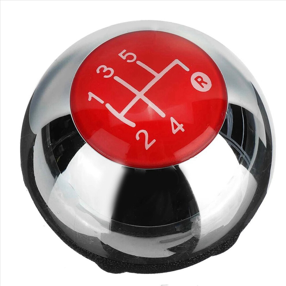 5 Speed Gear Shift Knob Shift Transmission Lever Knob Manual For 500 2012-2018 Chrome+ 55344048 Red 4852385967265